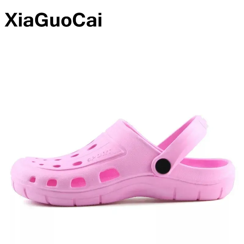 2021 Summer Women Clogs Breathable Casual Home Slippers Female Garden Shoes Cheap Beach Sandals Mules Antiskid Bathroom Slipper