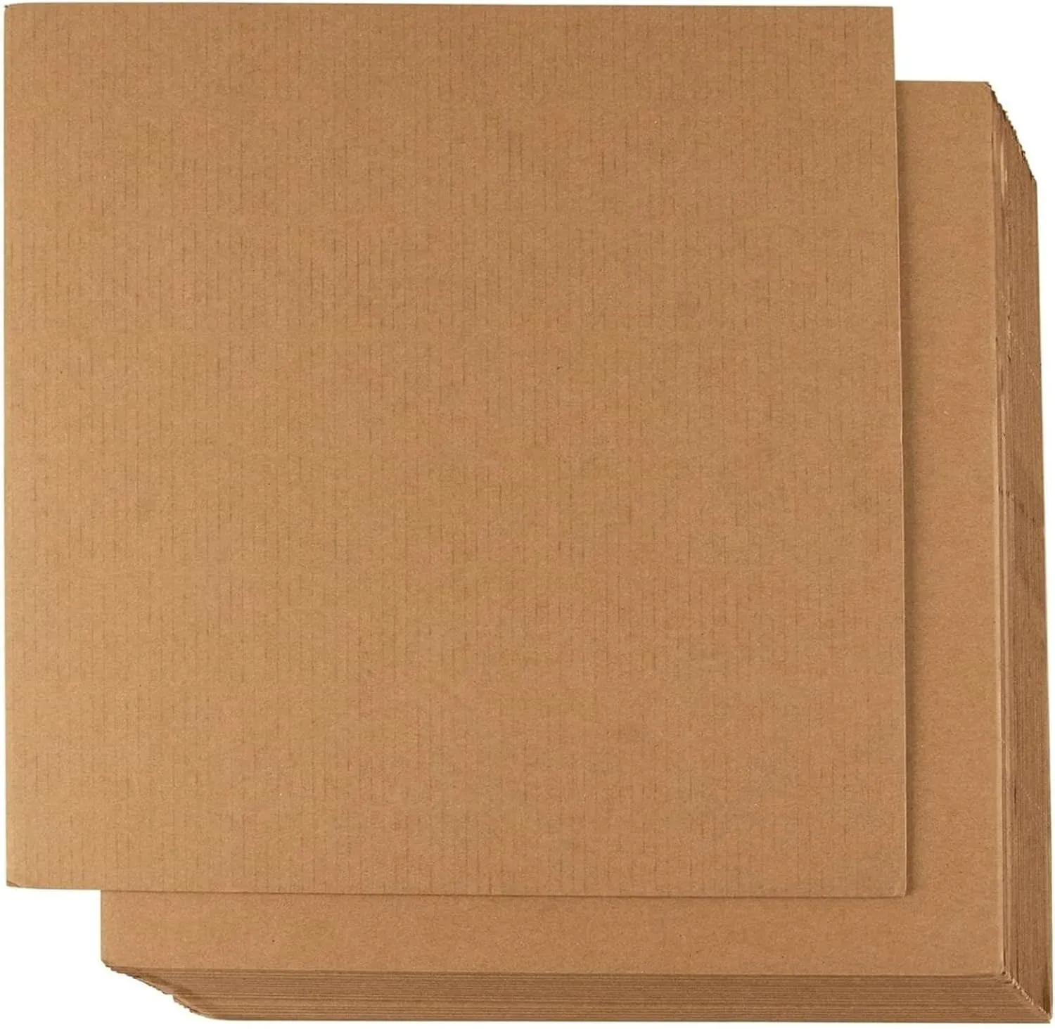 24 Pack Corrugated Cardboard Sheets 12X12, Flat Square Card Board Inserts for Packaging, DIY Crafts