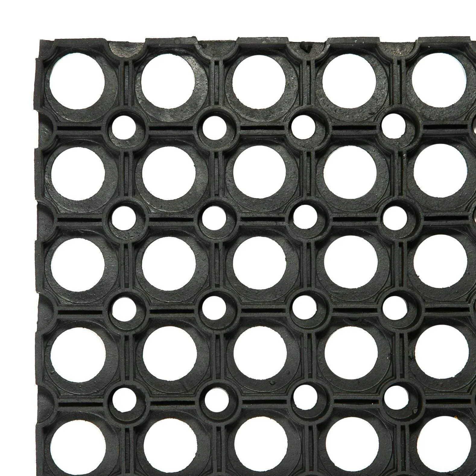 60cm x 40cm Black Heavy Duty Rubber Door Mat - By Nicola Spring