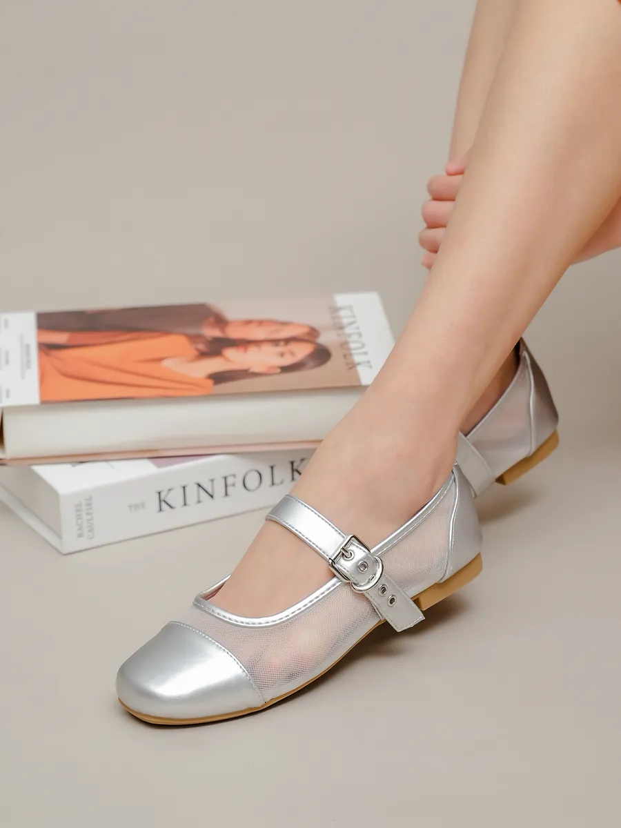 Adelle Mesh Ballerina Flats