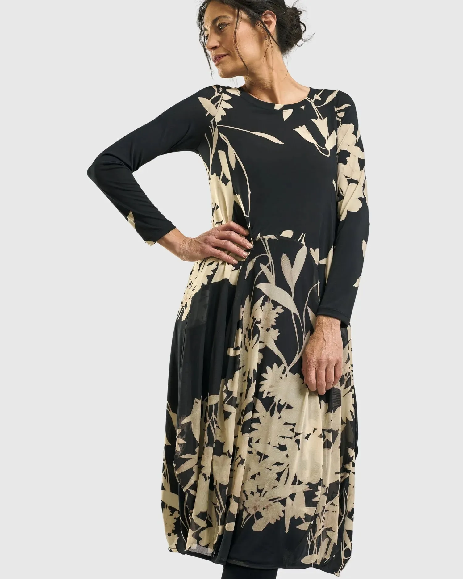 Amber Cocoon Dress, Floral