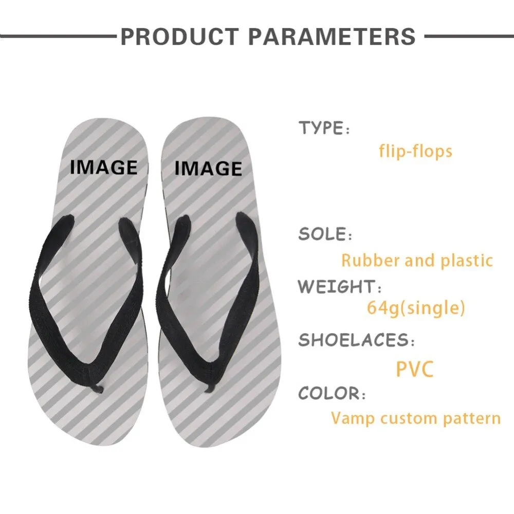 Animal Husky Pattern Flip Flops Casual House Summer Vacation Flats Beach Sandals