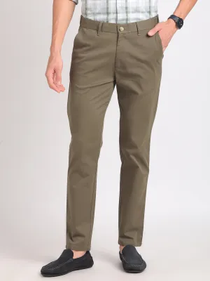 Ankle-Length Cotton Chinos for Men's Everyday Chic with Adjustable waist band.