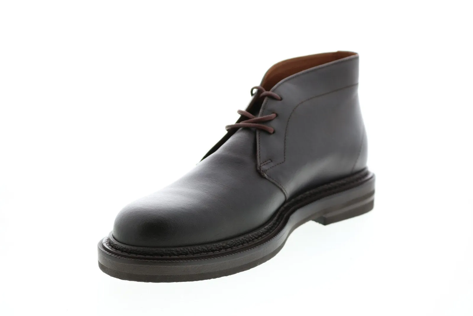 Aquatalia Harry Coated Suede 34M0942-COF Mens Brown Leather Chukkas Boots