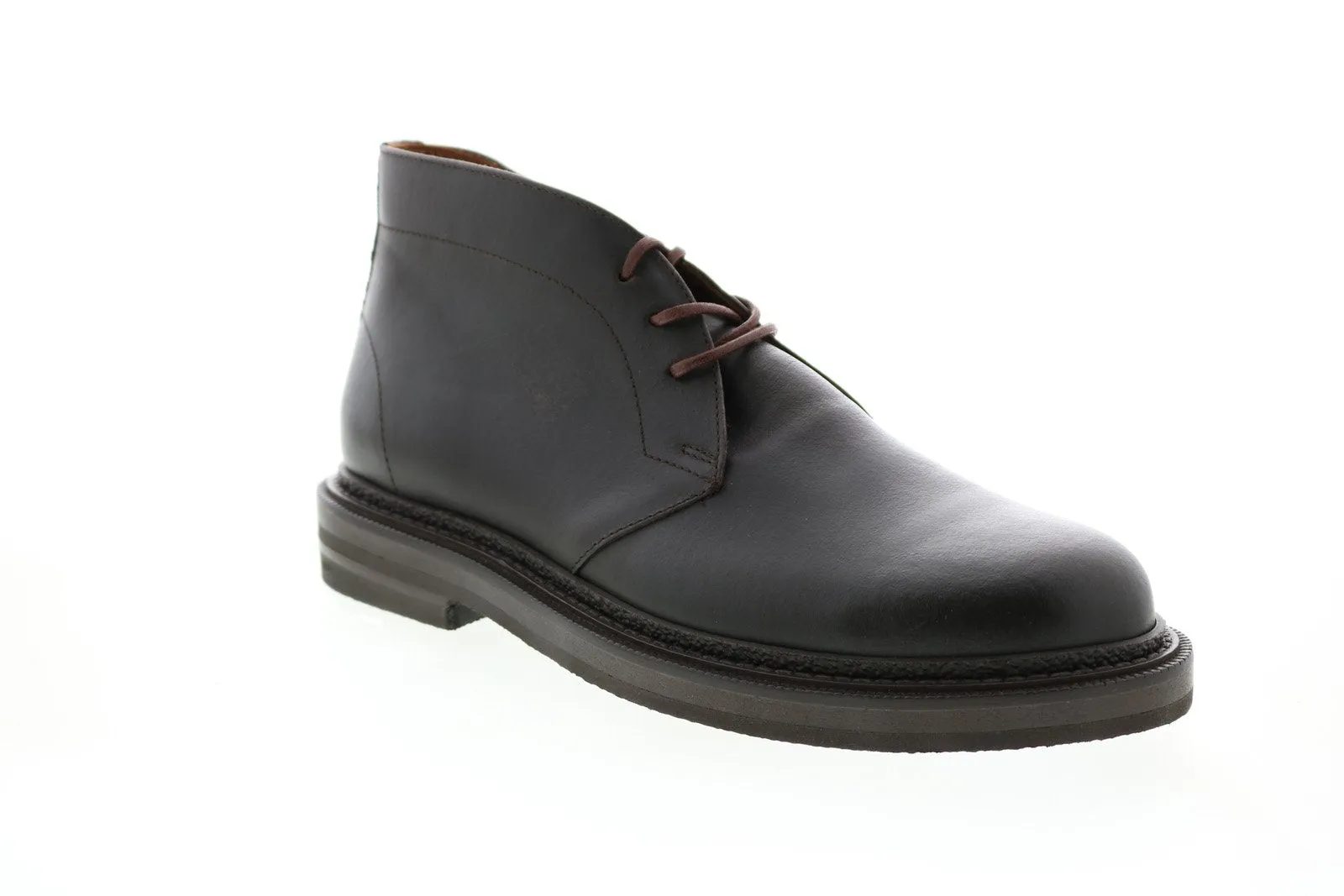 Aquatalia Harry Coated Suede 34M0942-COF Mens Brown Leather Chukkas Boots
