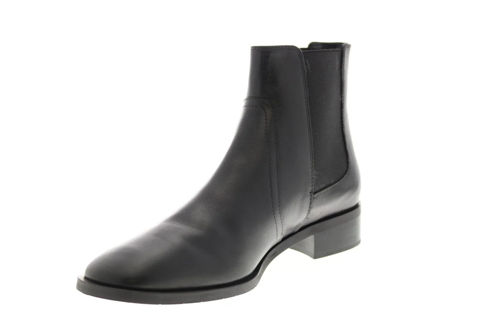Aquatalia Tamera Calf Elastic 34L3824-BLK Womens Black Leather Chelsea Boots
