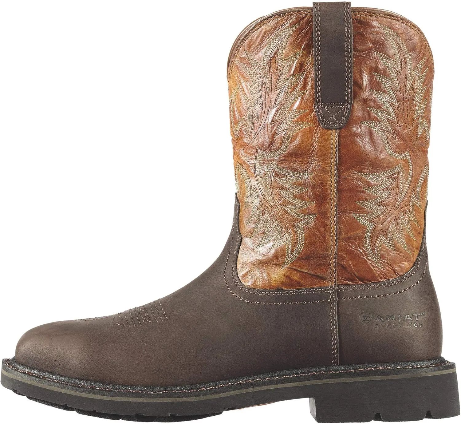ARIAT Mens Sierra Wide 10 Inch Electrical Hazard Steel Toe Work/Duty - Brown