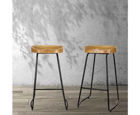 Artiss Set of 4 Vintage Tractor Bar Stools Retro Bar Stool Industrial Chairs 75cm