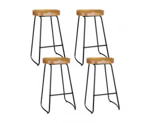 Artiss Set of 4 Vintage Tractor Bar Stools Retro Bar Stool Industrial Chairs 75cm