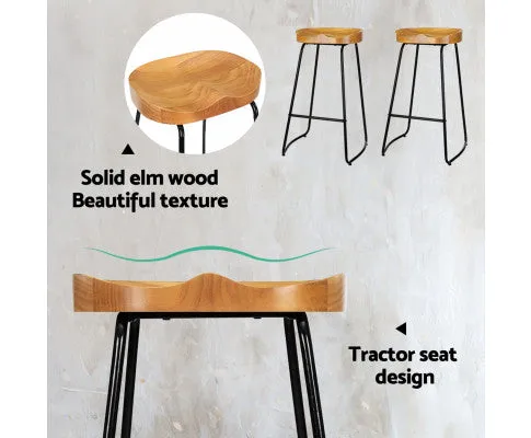 Artiss Set of 4 Vintage Tractor Bar Stools Retro Bar Stool Industrial Chairs 75cm