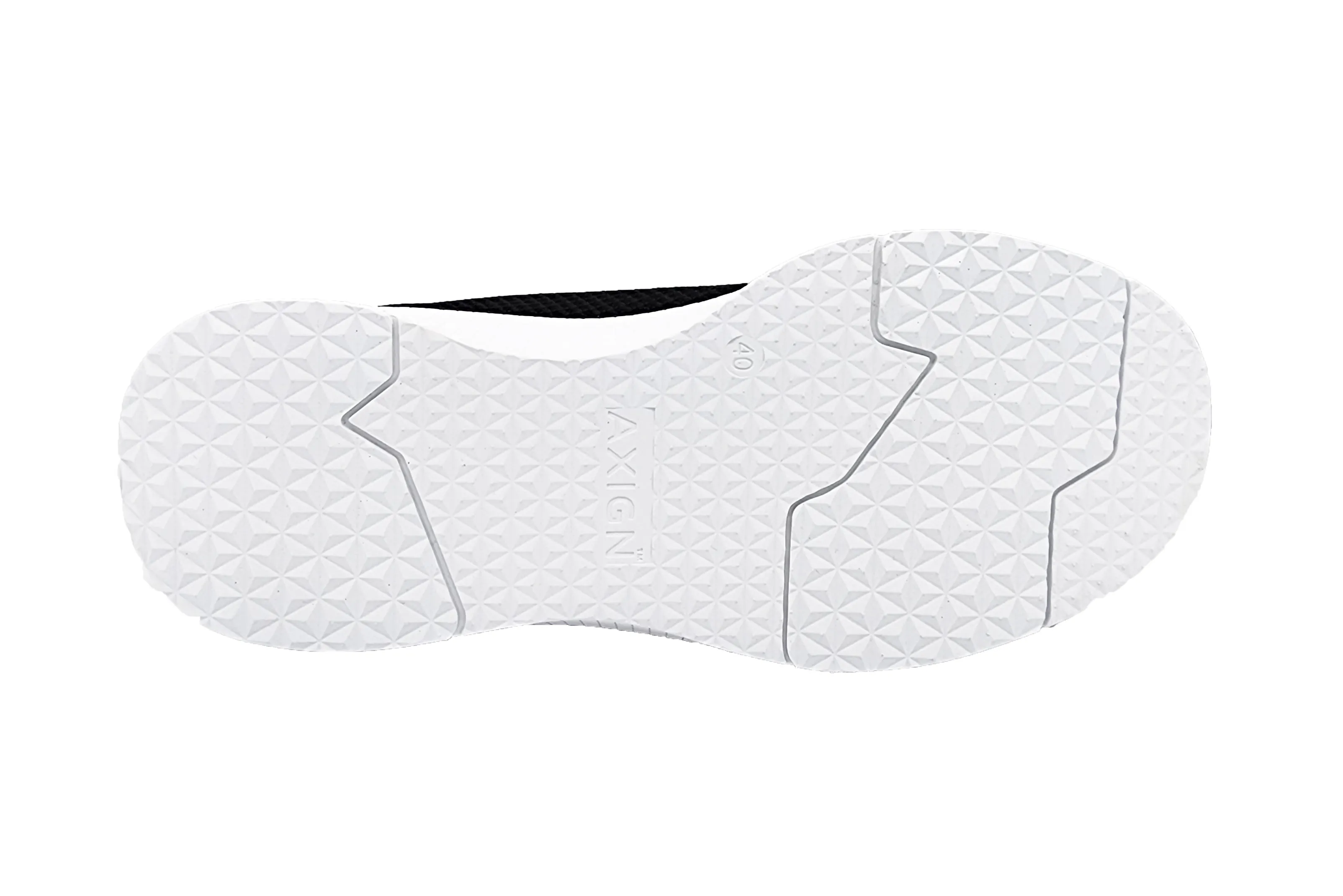 Axign River V2 Lightweight Casual Orthotic Shoe - Black with White Sole