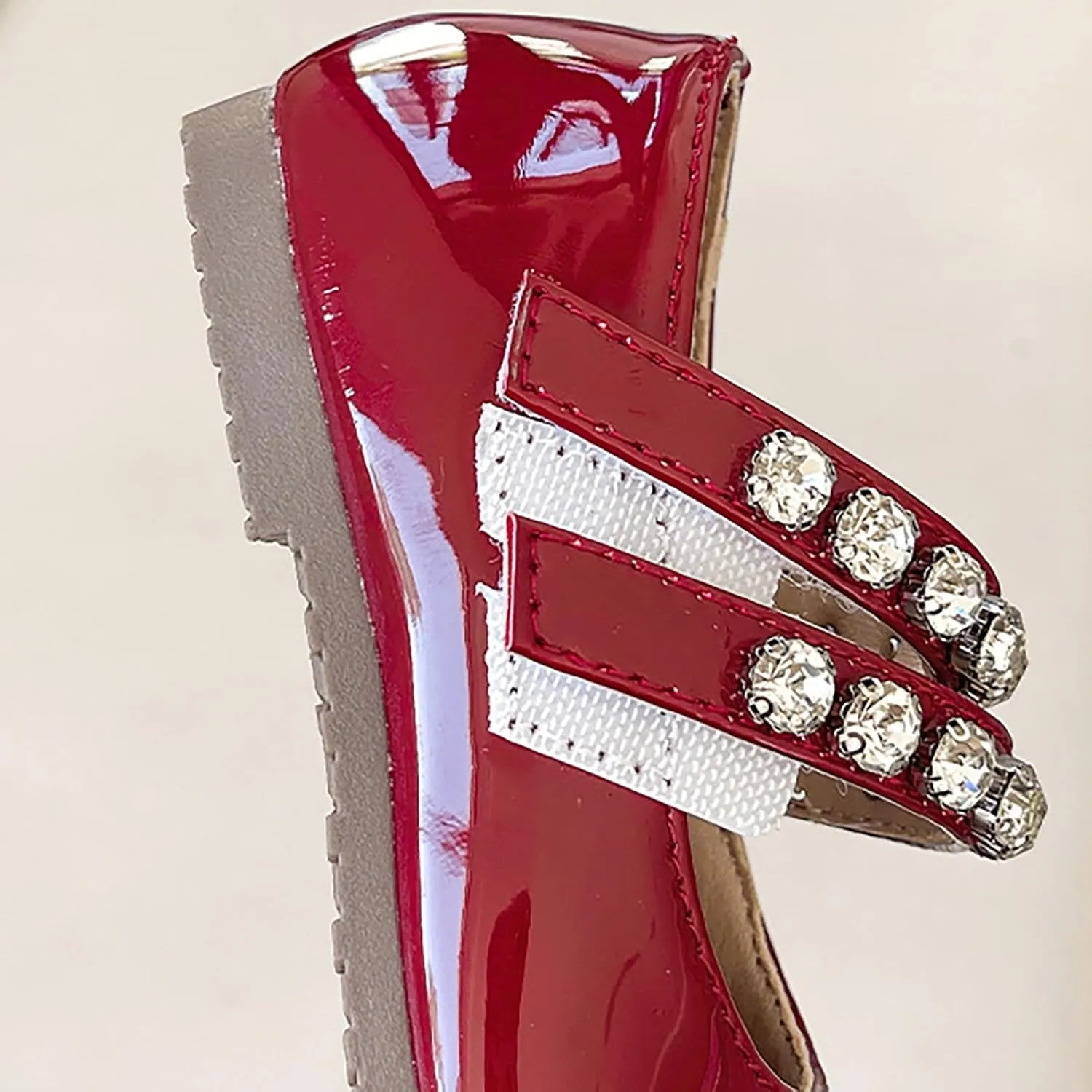 Baby Girls Mary Jane Dress Shoes Pearl Toddler Little Kid Patent Leather Flats for Wedding Party School