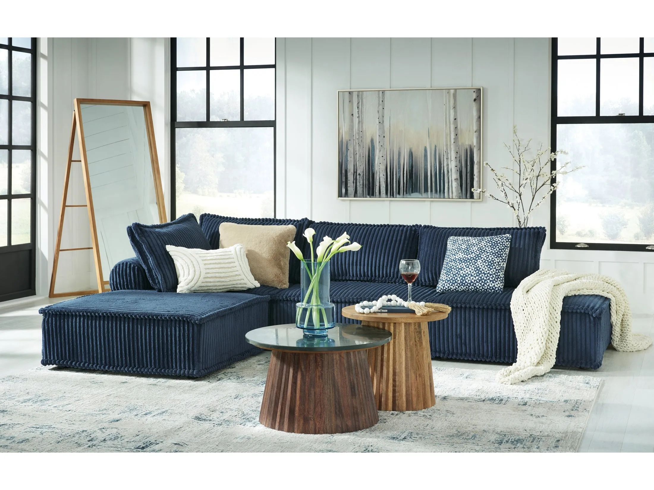 Bales Navy 4-Piece Modular Seating