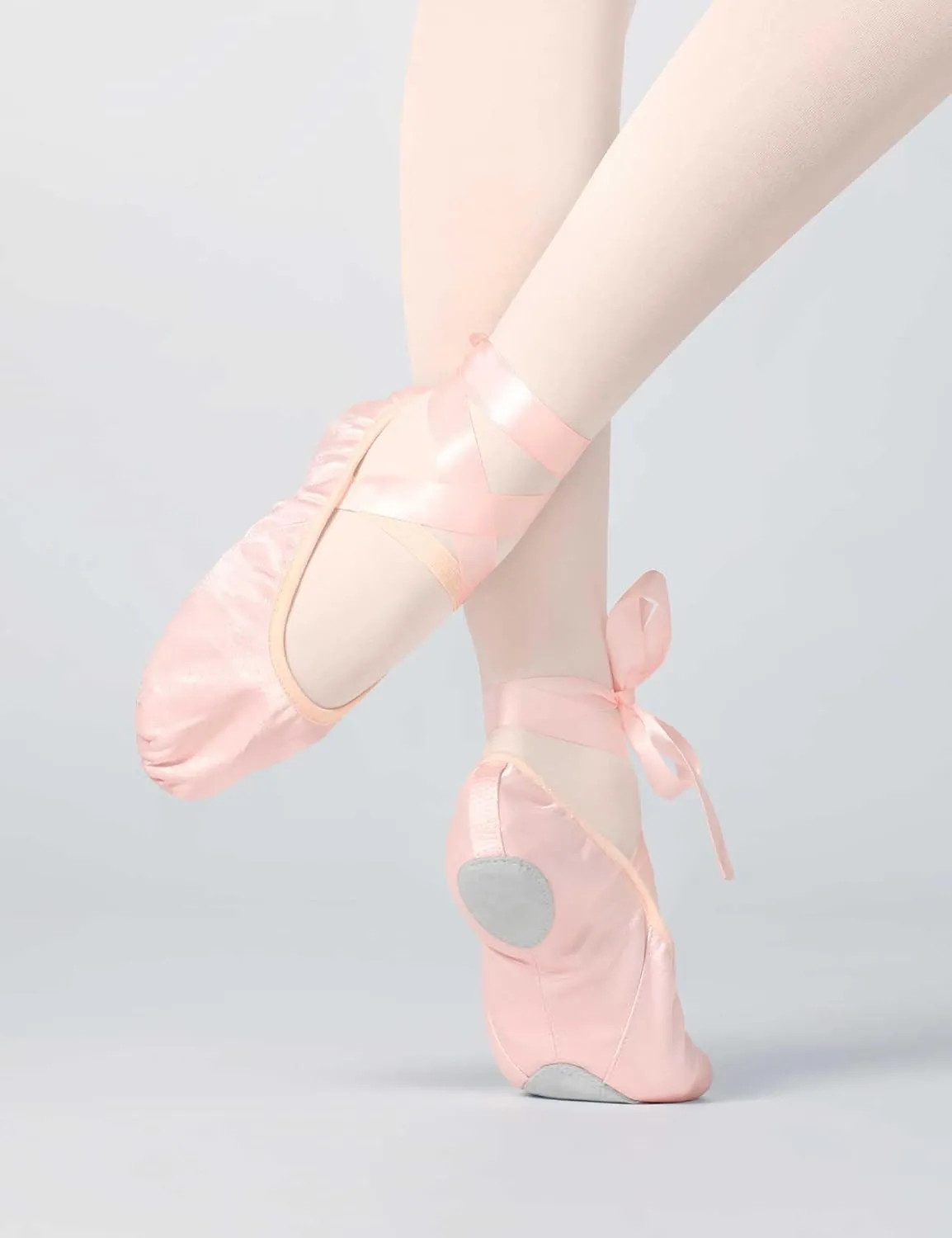 Ballet Shoes for Girls Rainbow Glitter Split Sole Ballet Slippers Dance Shoes with Elastic Band for Toddler/Little Kid/Big Kid