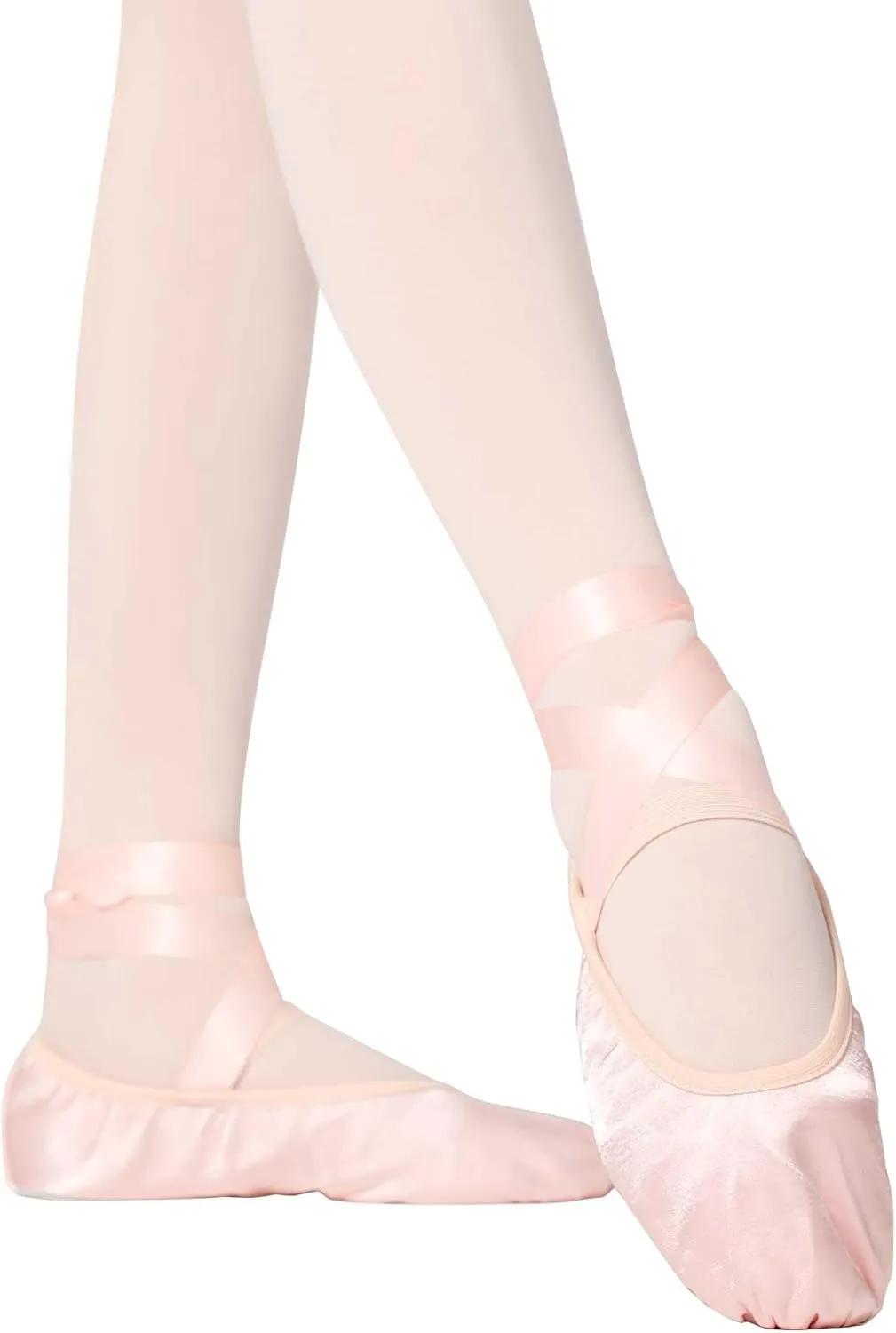 Ballet Shoes for Girls Rainbow Glitter Split Sole Ballet Slippers Dance Shoes with Elastic Band for Toddler/Little Kid/Big Kid
