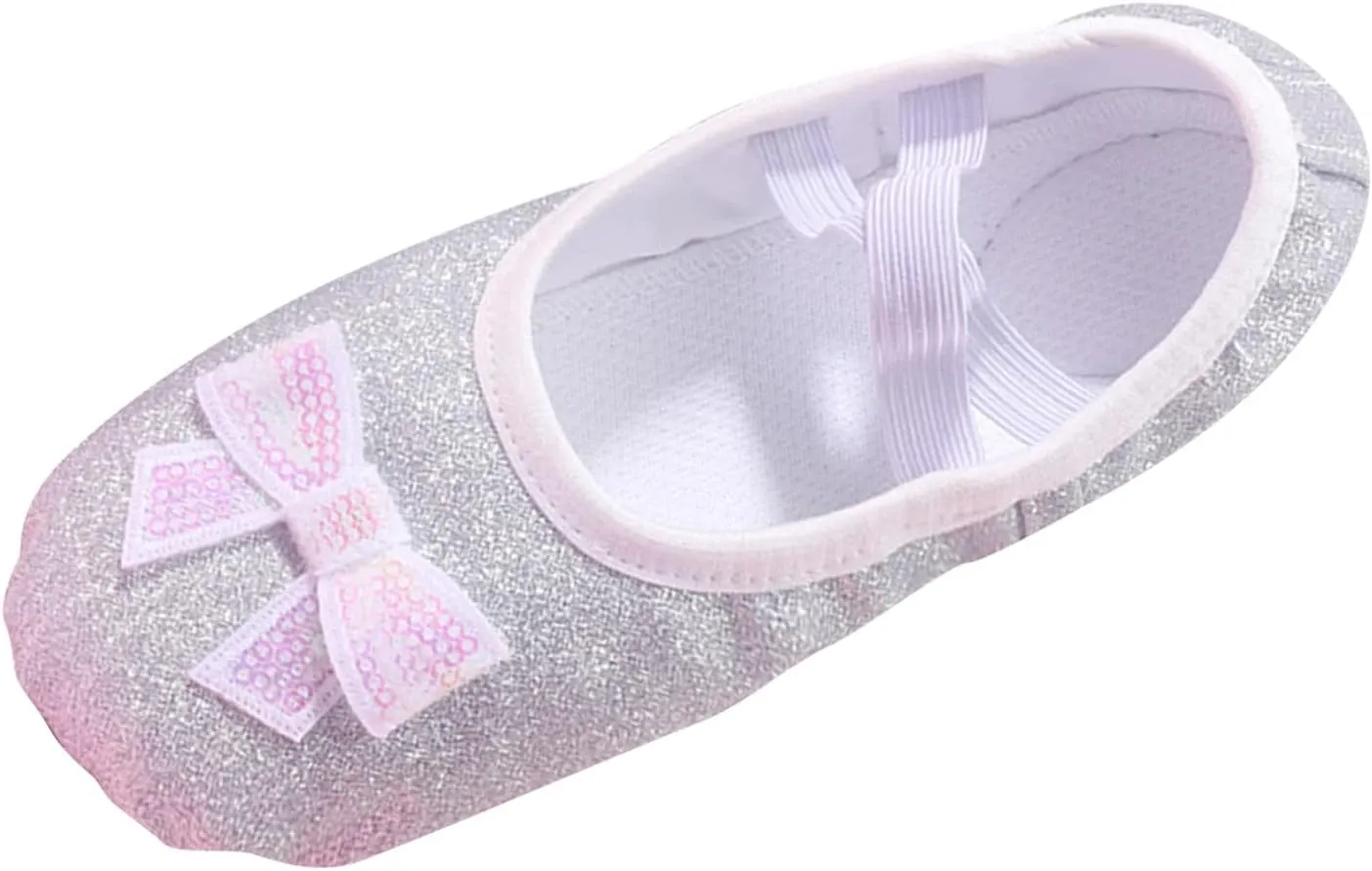 Ballet Shoes for Toddler Girls Glitter Ballet Slippers Dance Shoes(Toddler/Little/Big Kids) Pin Ballet Flat