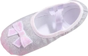 Ballet Shoes for Toddler Girls Glitter Ballet Slippers Dance Shoes(Toddler/Little/Big Kids) Pin Ballet Flat