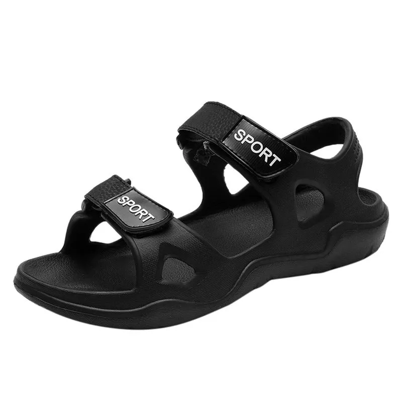 Beach Slippers Solid Hook Hollow Out Casual Breathable Flats Sandals Shoes Flat