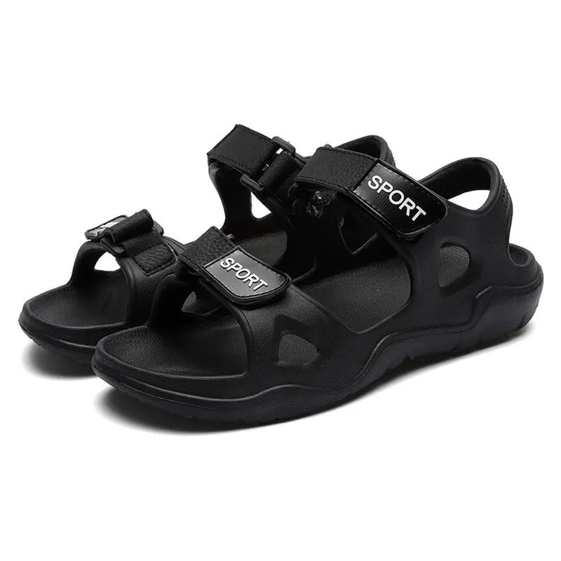 Beach Slippers Solid Hook Hollow Out Casual Breathable Flats Sandals Shoes Flat