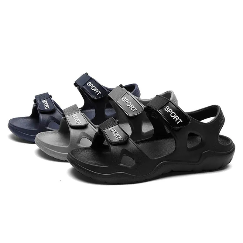 Beach Slippers Solid Hook Hollow Out Casual Breathable Flats Sandals Shoes Flat
