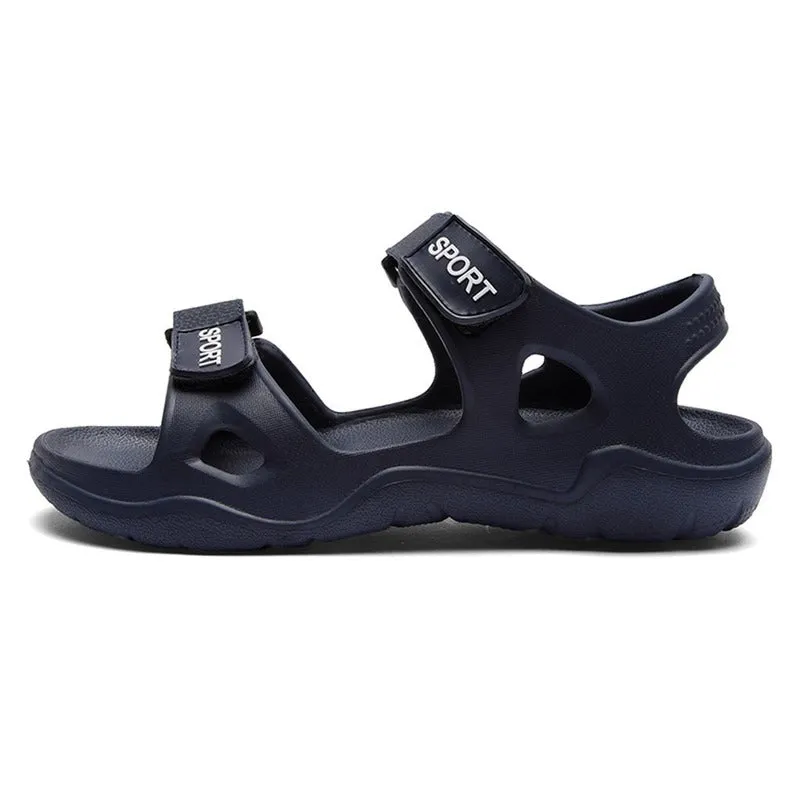 Beach Slippers Solid Hook Hollow Out Casual Breathable Flats Sandals Shoes Flat