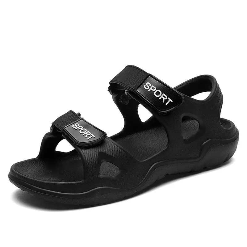 Beach Slippers Solid Hook Hollow Out Casual Breathable Flats Sandals Shoes Flat