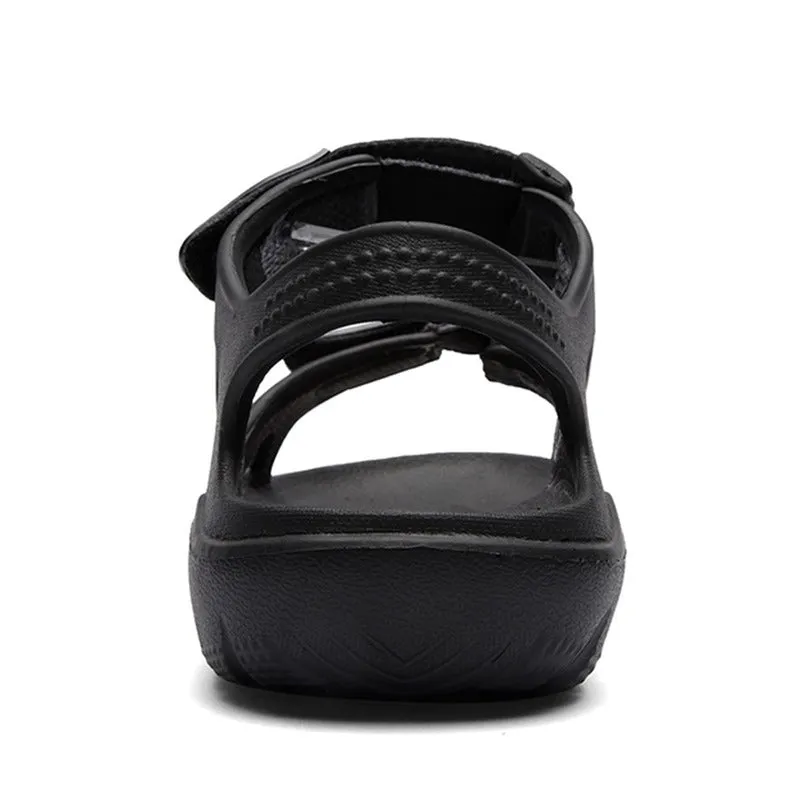 Beach Slippers Solid Hook Hollow Out Casual Breathable Flats Sandals Shoes Flat