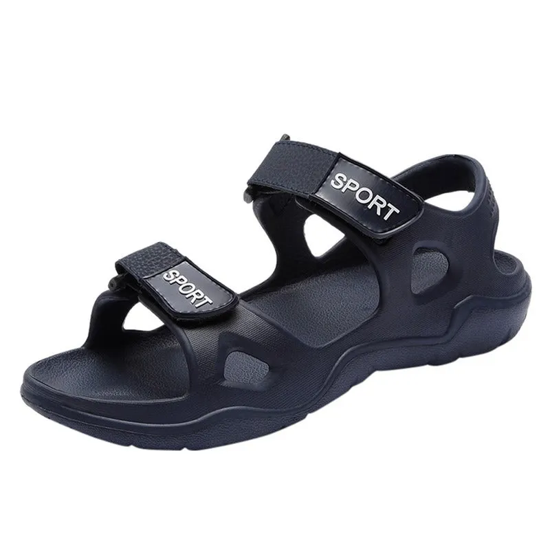 Beach Slippers Solid Hook Hollow Out Casual Breathable Flats Sandals Shoes Flat