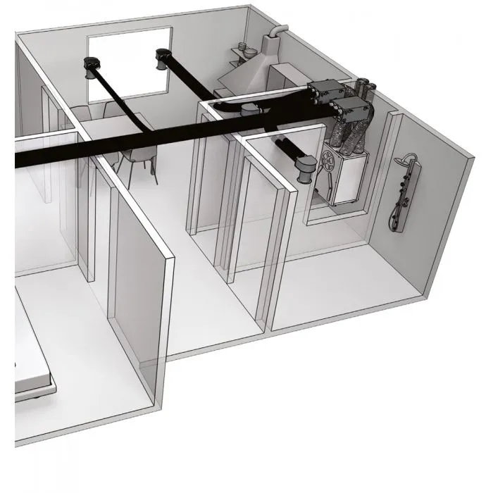 Blauberg KOMFORT-EC-SB-160 Komfort Vertically Mounted MVHR Mechanical Ventilation Unit with Heat Recovery
