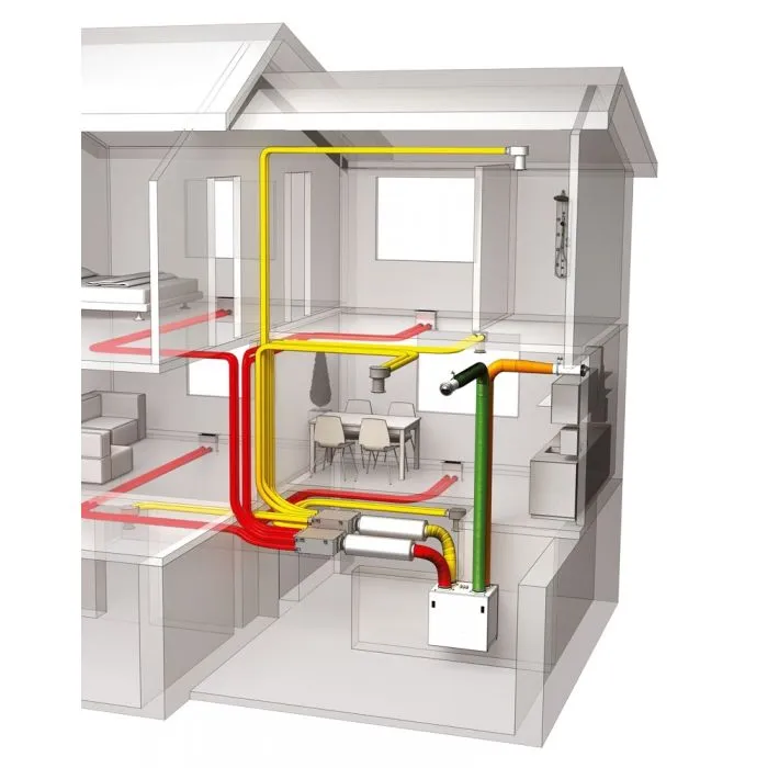 Blauberg KOMFORT-EC-SB-160 Komfort Vertically Mounted MVHR Mechanical Ventilation Unit with Heat Recovery