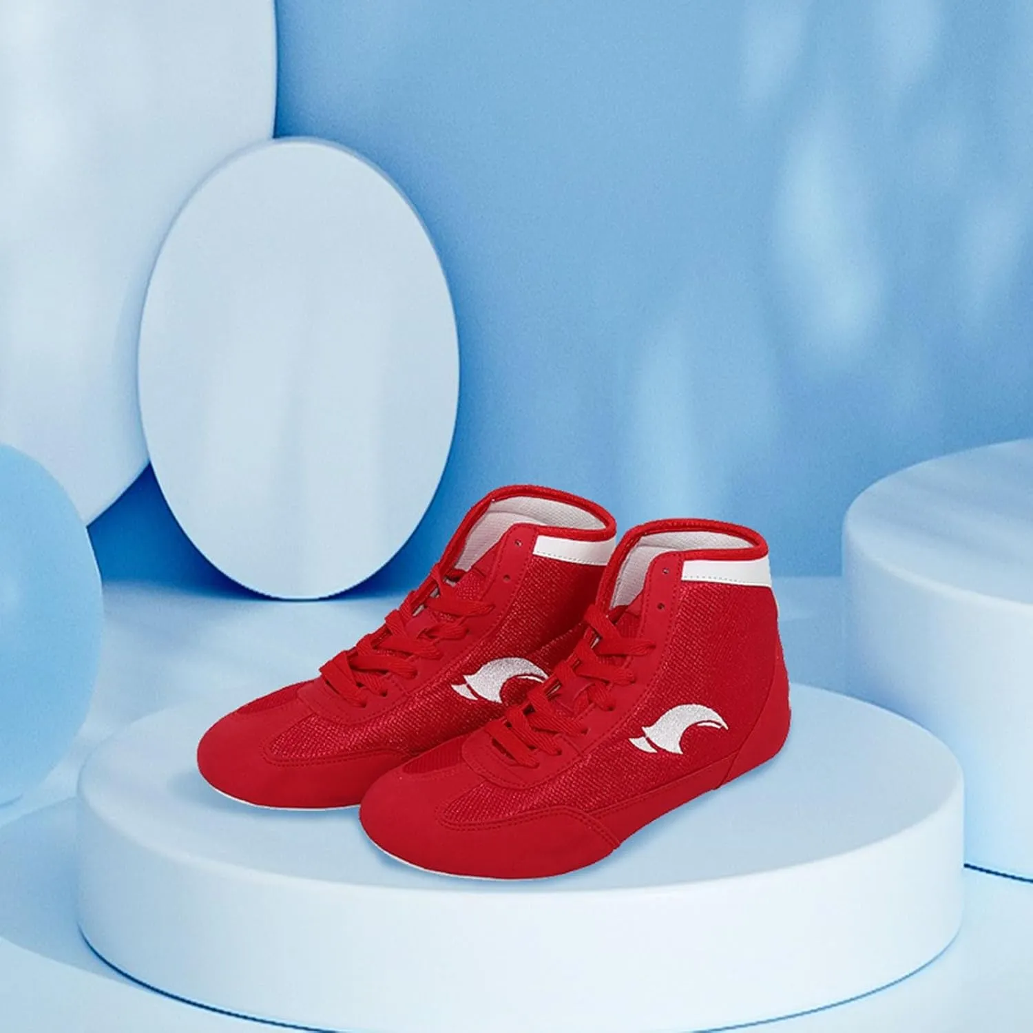 Boxing Shoes for Kids Sports Training Shoes Men's Wrestling Shoes Boys Girls High Top Boots Competition Fitness