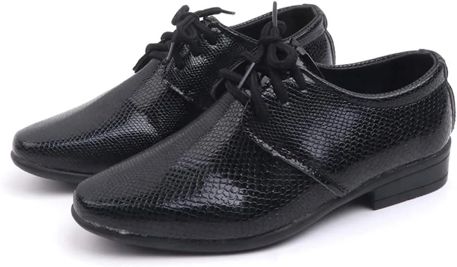 Boys Kids Latin Dance Shoes Lace-up Profession Ballroom Tango Performance Standard British Modern Dancing Shoes