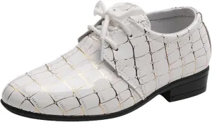 Boys Pointed Toe Dress Shoes Boys Dress Oxford Formal Shoes Toddler Lace Up Loafer Wedding Shoes Leather Shoes