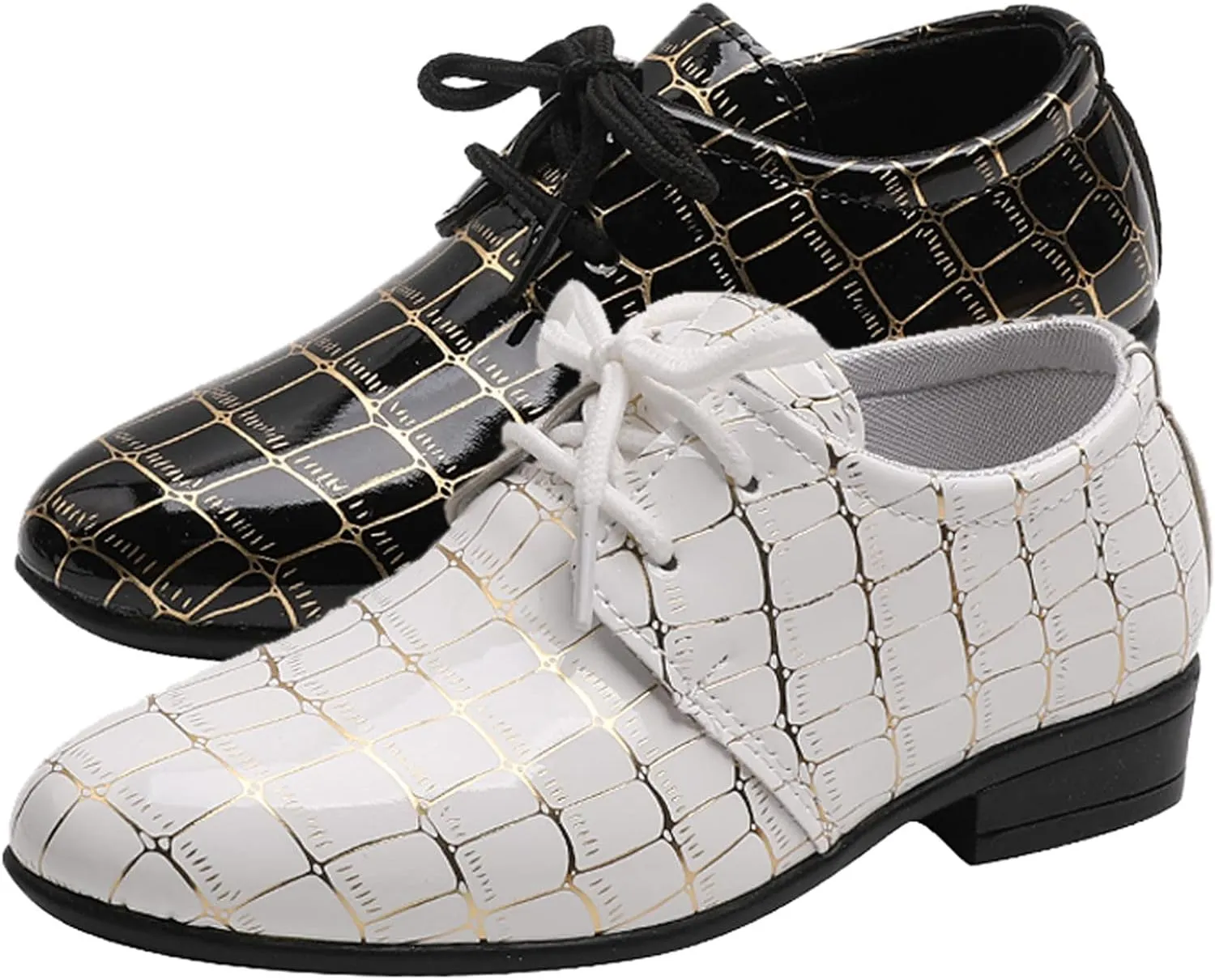 Boys Pointed Toe Dress Shoes Boys Dress Oxford Formal Shoes Toddler Lace Up Loafer Wedding Shoes Leather Shoes