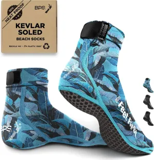 BPS 'Feet First' Beach Volleyball Socks Ultra Flexible Sand Soccer Socks Quick Dry Aqua Sock with Kevlar Soles