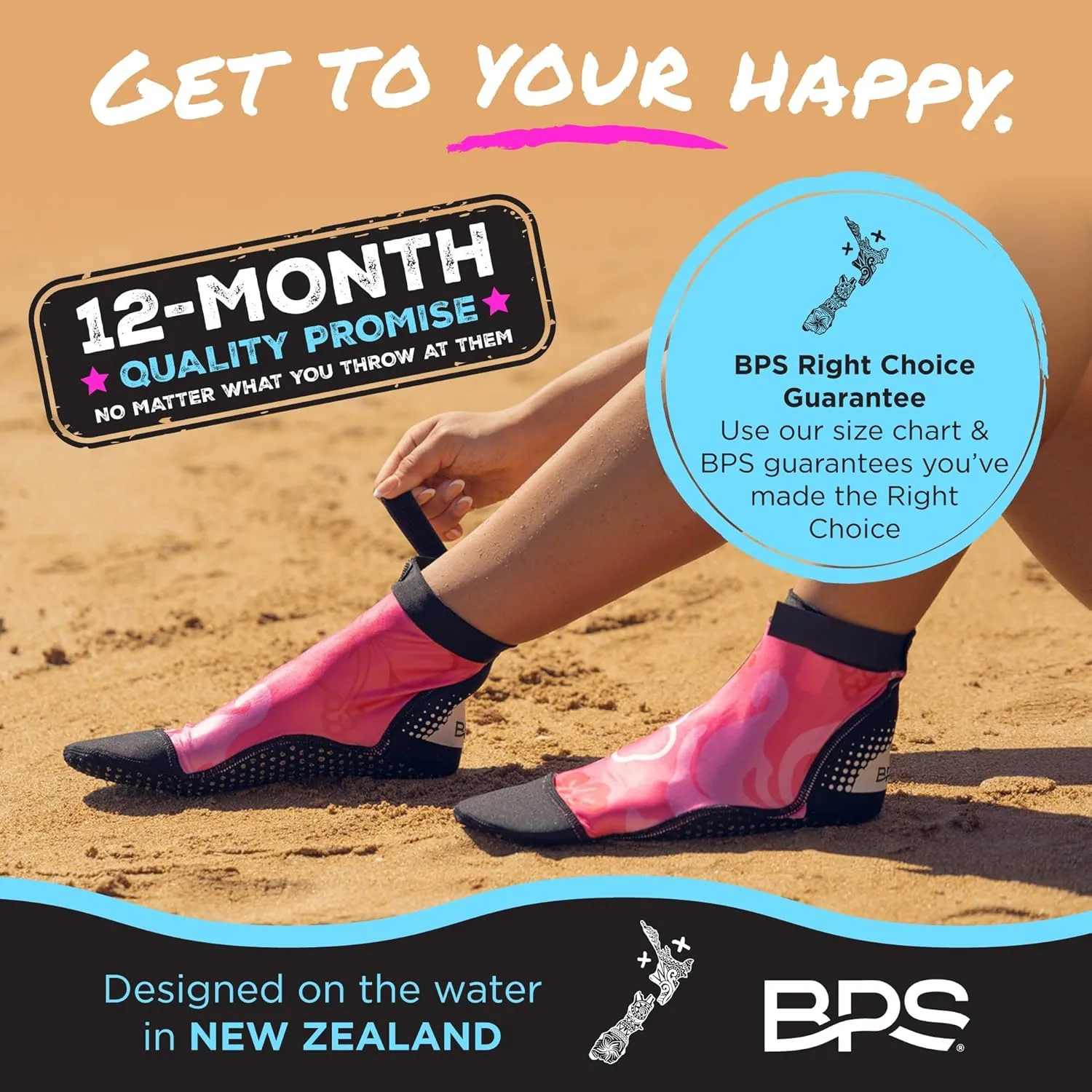 BPS Second Skin Beach Volleyball Socks Ultra Flexible Quick Dry Sand Soccer Socks Water Sports Booties for Men Women
