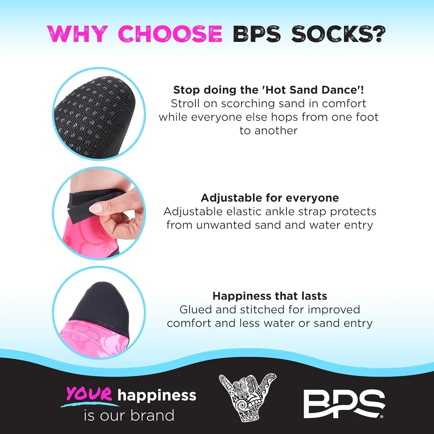 BPS Second Skin Beach Volleyball Socks Ultra Flexible Quick Dry Sand Soccer Socks Water Sports Booties for Men Women