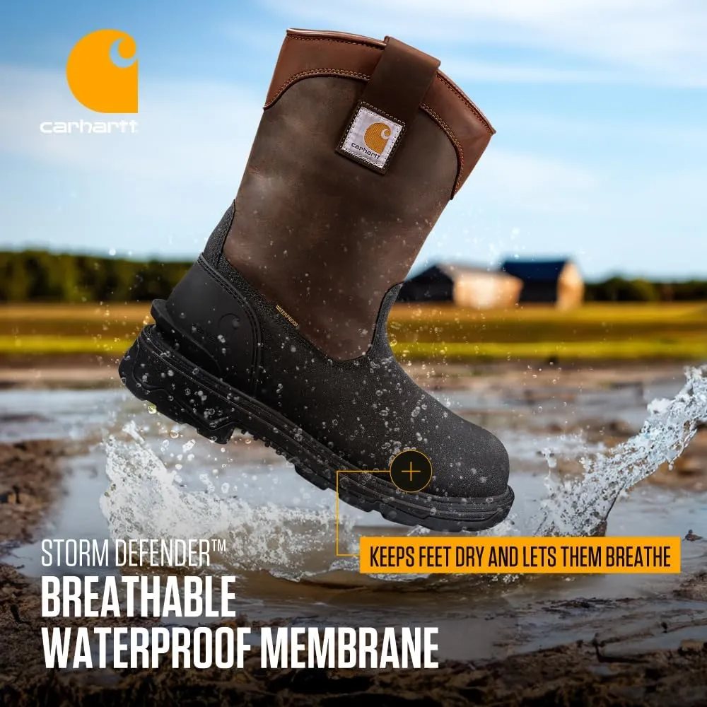 Carhartt Men's Ironwood Waterproof 11" Alloy Toe Wellington Work Boot