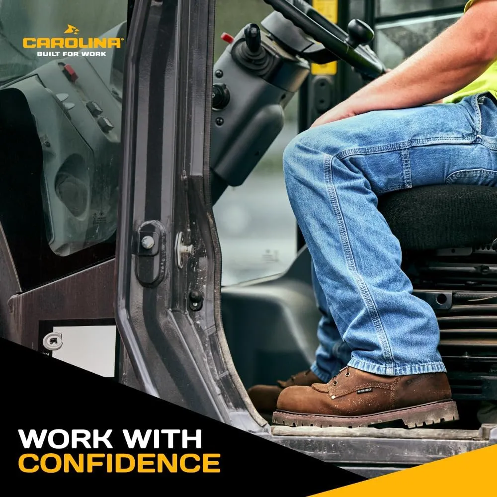 Carolina 28 Series 6 Composite Toe Work Boots for Men - Waterproof, with Durable Leather Uppers, AG7 Comfort Footbeds & Slip-Resistant Lug Outsoles