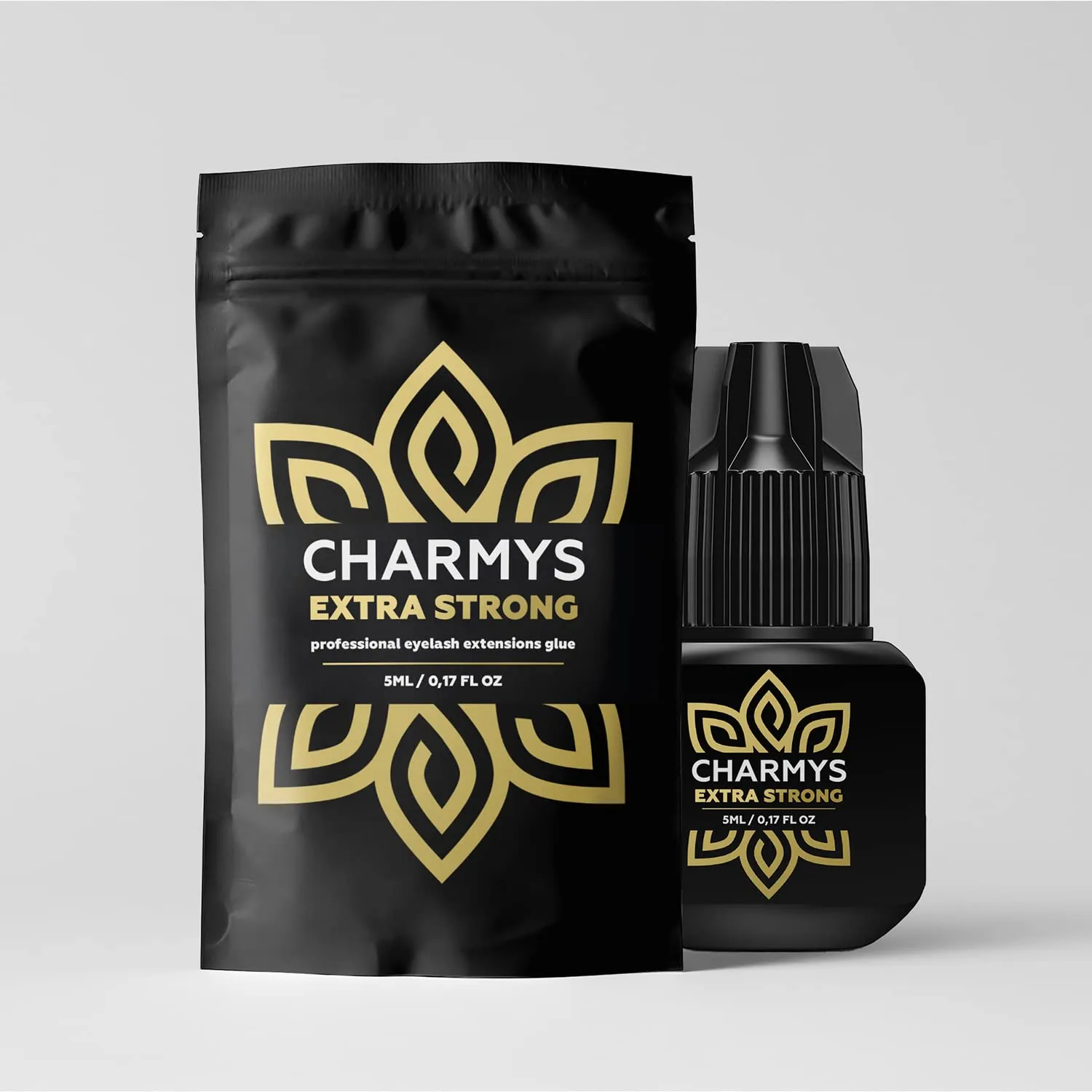 CHARMYS Lash Glue 8 Weeks Retention/Fast 0.5-1 Seconds Drying - Individual Lashes Only - Strong and Reliable Adhesive for Salon-Quality Lash Extensions - for Professionals