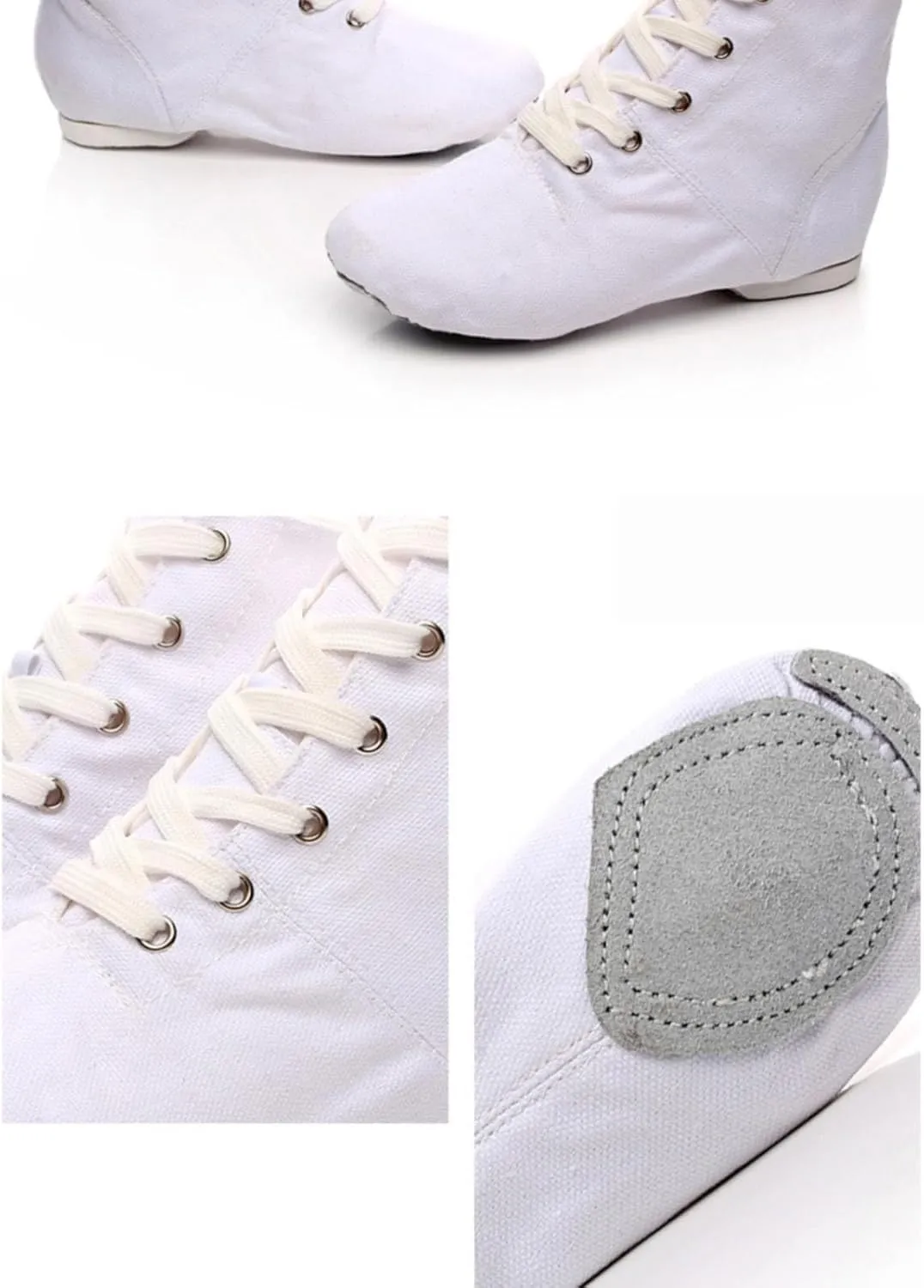 Child Girls Dance Shoes Solid Ankle Booties Warm Jazz Ballet Indoor Performance Shoes Kids Canvas Fashion Wedges