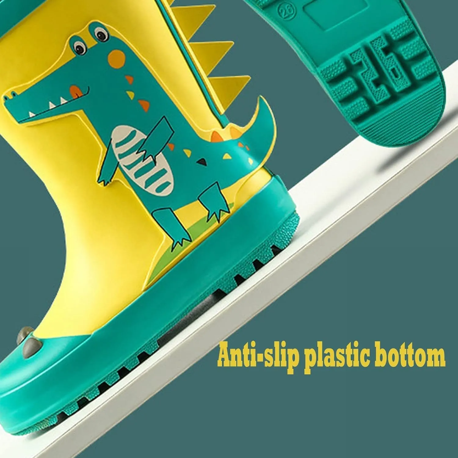 Children Boys Girls Rain Boots aterproof Shoes Kids Adorable Animal Patterns Handmade Natural Rubber Rain Boots