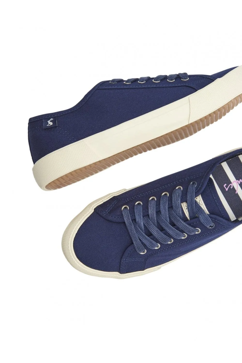 Coast Pump Canvas Lace Up Trainers - French Navy