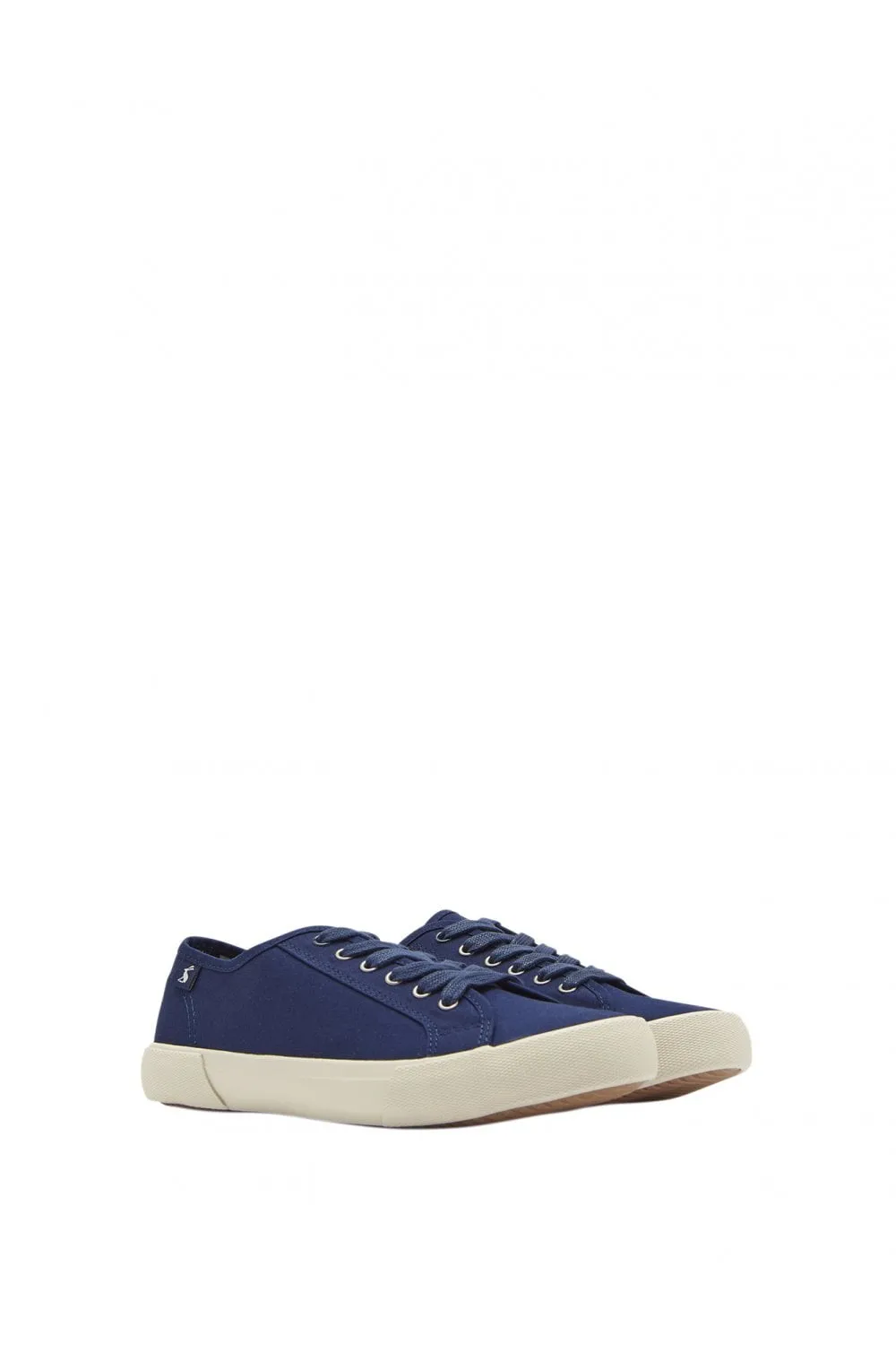 Coast Pump Canvas Lace Up Trainers - French Navy