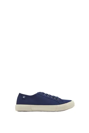 Coast Pump Canvas Lace Up Trainers - French Navy