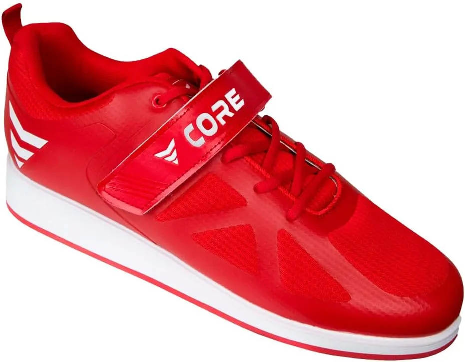Core Weightlifting Shoes - Squat Shoes for Men and Women  Weight Lifting Shoes for Powerlifting, Deadlifting & Crossfit - Strap and Lace-Up Gym Shoes  Non-Slip Olympic Lifting Shoes with 0.67" Heels