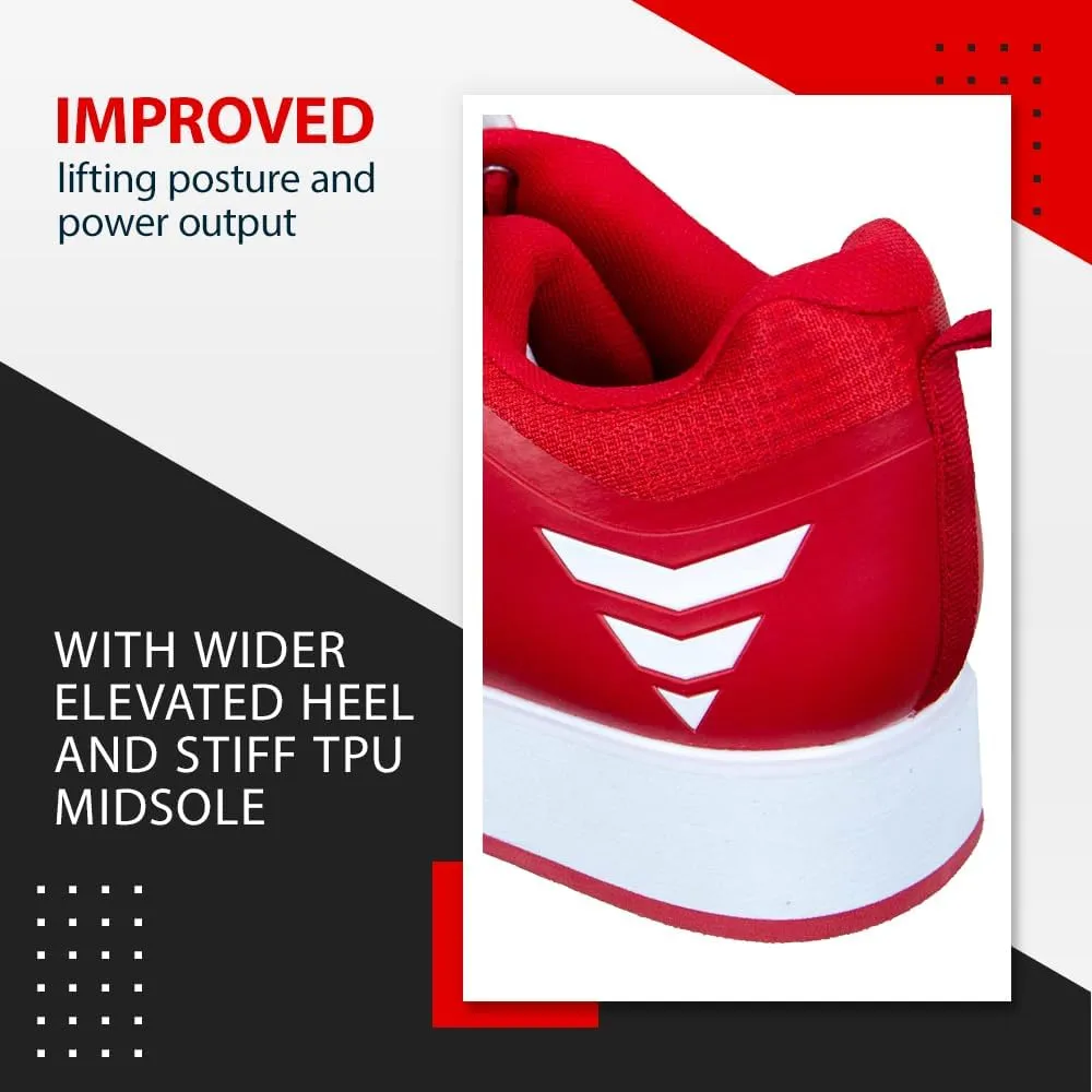 Core Weightlifting Shoes - Squat Shoes for Men and Women  Weight Lifting Shoes for Powerlifting, Deadlifting & Crossfit - Strap and Lace-Up Gym Shoes  Non-Slip Olympic Lifting Shoes with 0.67" Heels