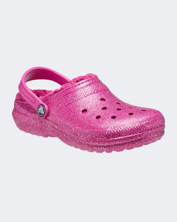Crocs Classic Lined Glitter Kids Lifestyle Slippers Pink 207462-6Sz