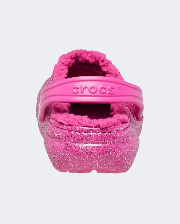 Crocs Classic Lined Glitter Kids Lifestyle Slippers Pink 207462-6Sz