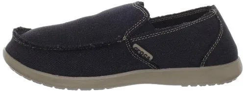Crocs Men's Santa Cruz Clean Cut Slip-On Loafer,Black/Khaki,10 M US